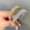 Diamond-encrusted hairpin at the back of the head for a stylish look