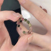 Beaded open ring