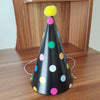 Children's birthday party polka dot pompom party hat crown hat set baby one year old full moon photo props