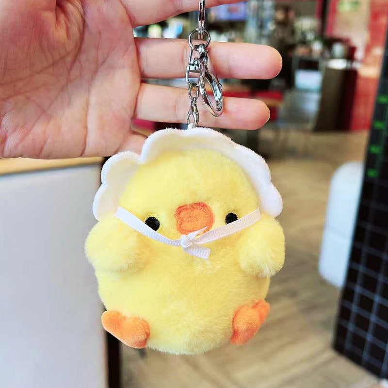 Cute chicken plush bag hanging bag hanging decoration plush pendant doll birthday gift plush doll wholesale