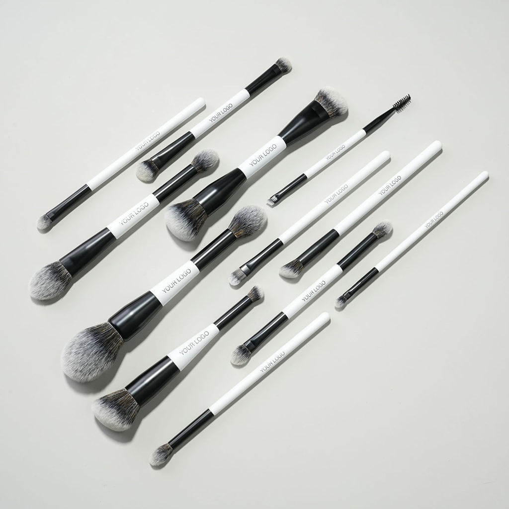 Black and White Double-Tipped Makeup Brush