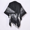 Women's Jacquard Warm Tassel Cardigan Outer Wear