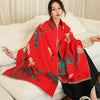 National Style Elegant Cashmere Scarf Double-sided Dual-use Jacquard Shawl