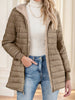 Aveloria Modichic Casual Versatile Solid Color Fleece Hooded Padded Padded Coat