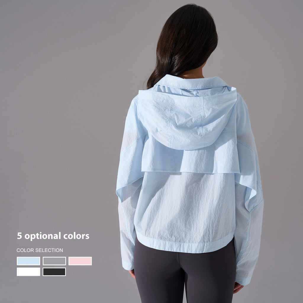 Lightweight Quick-drying Breathable Women's Hooded Long Sleeve Coat