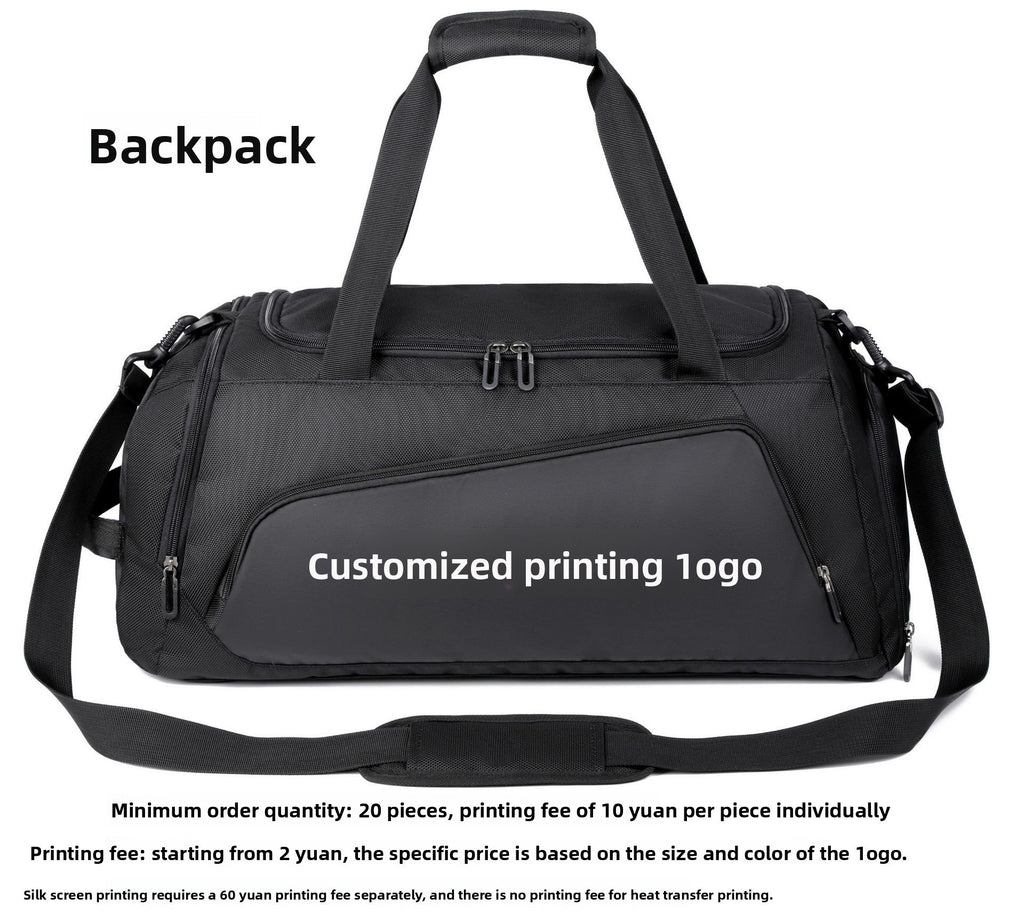 Fitness bag: Large-capacity dry-wet separation sports bag