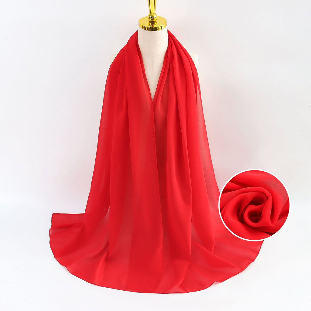 Elegant Pearl Chiffon Scarf for Women