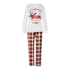 Parent-child Elk Pattern Plaid Pants Christmas Suit Long Sleeve