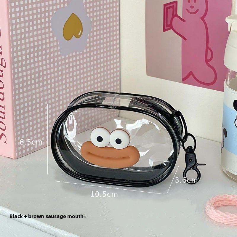 Data cable charger charging storage transparent winding portable portable go-out headset storage box mobile phone finishing bag