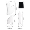 Stainless steel gua sha board large heart-shaped face scraping firming lifting massage board multifunction heart-shaped fascia knife