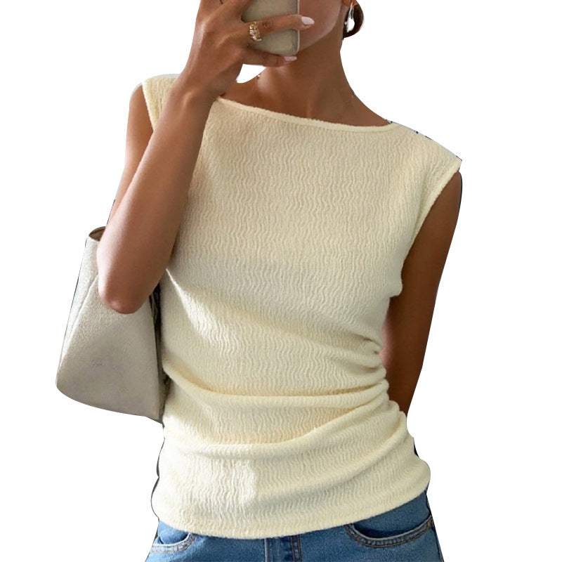 Women's European And American Temperament Pure Color Vest
