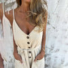 Womens Summer Casual Sleeveless Rompers Stylish Strappy Spaghetti Strap Loose Shorts Jumpsuit With Pockets