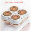 Electric rechargeable hair remover, thigh hair extractor, four-head shaving blade