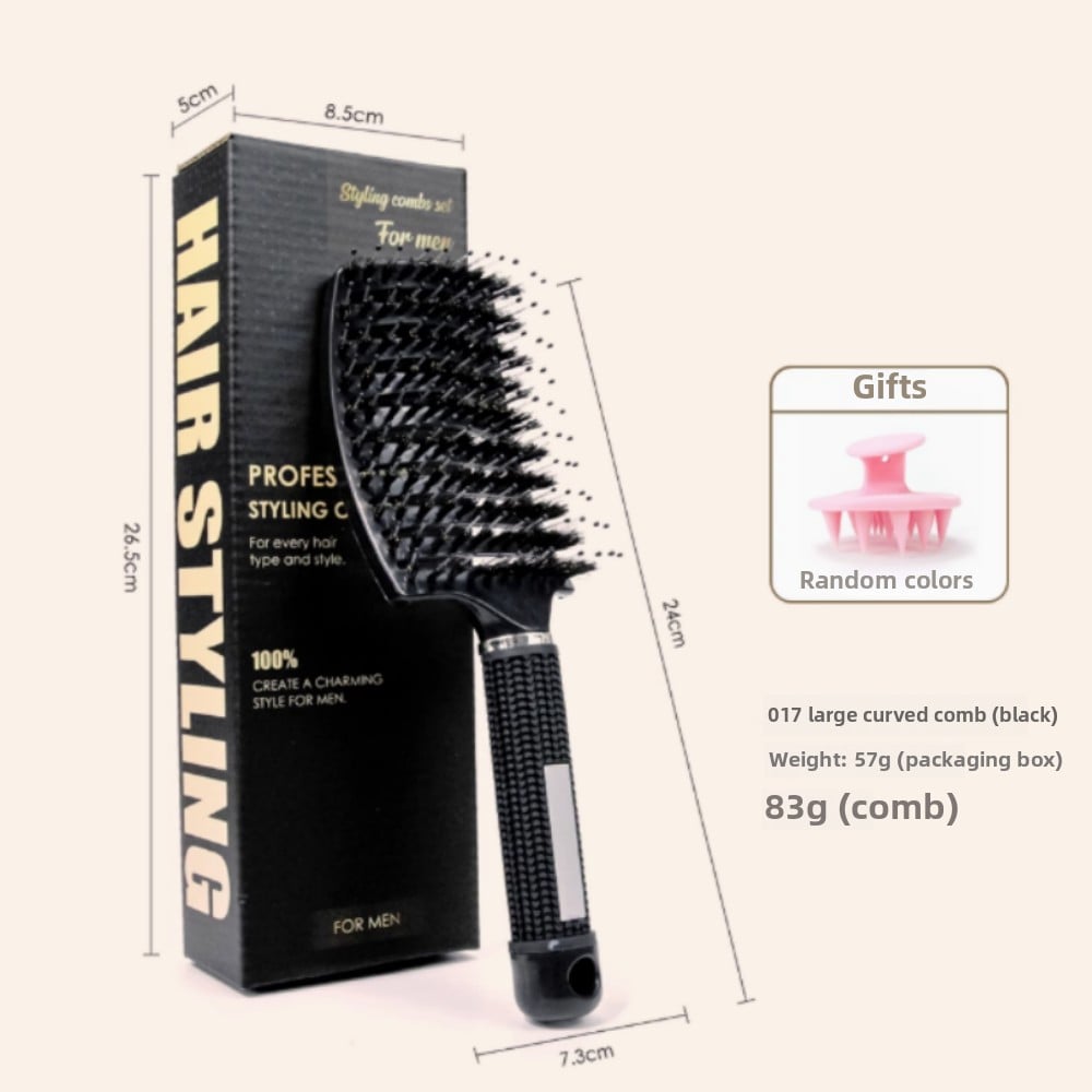 Oversize Curved Bristle Massage Hair Comb for Women High Volume Styling