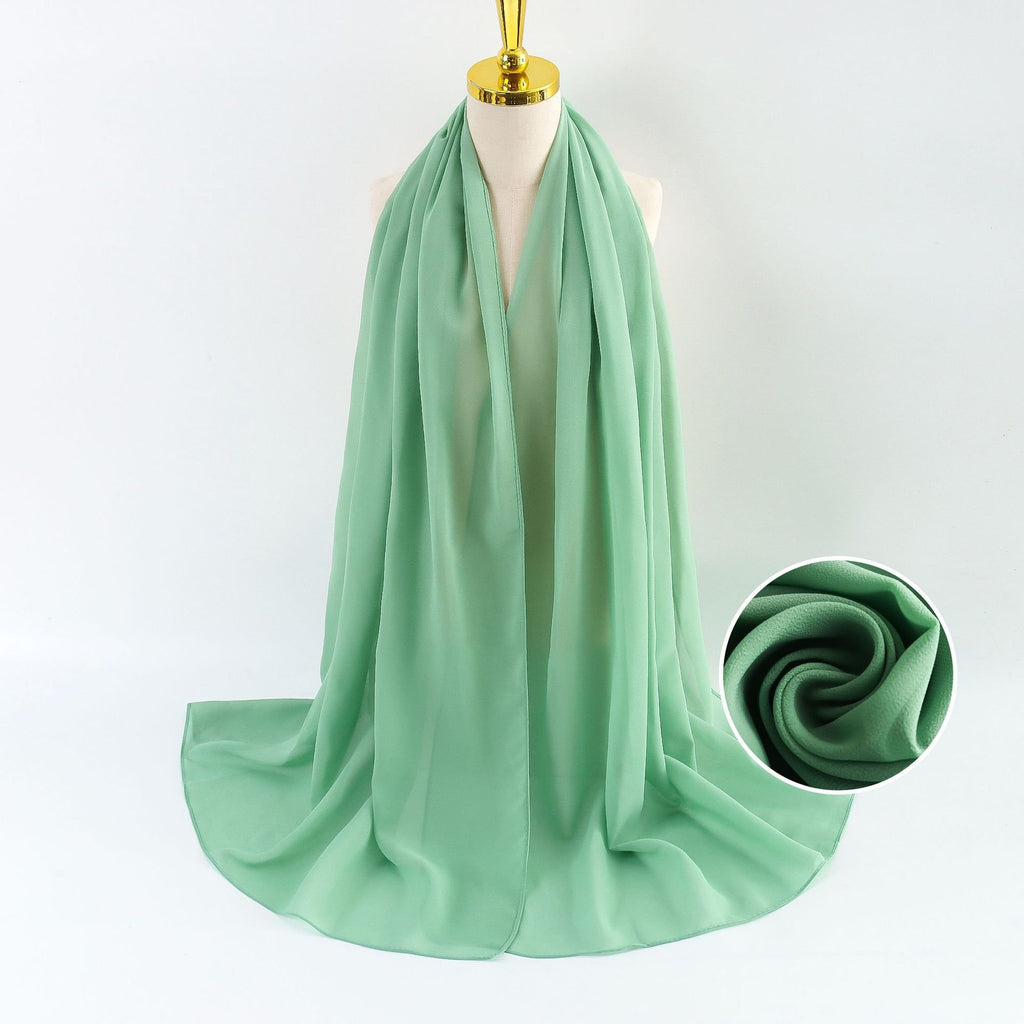 Elegant Pearl Chiffon Scarf for Women