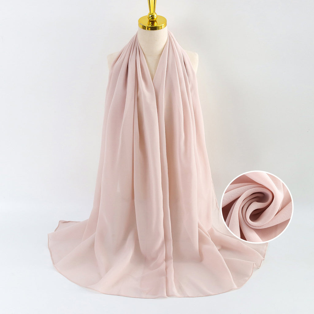 Elegant Pearl Chiffon Scarf for Women