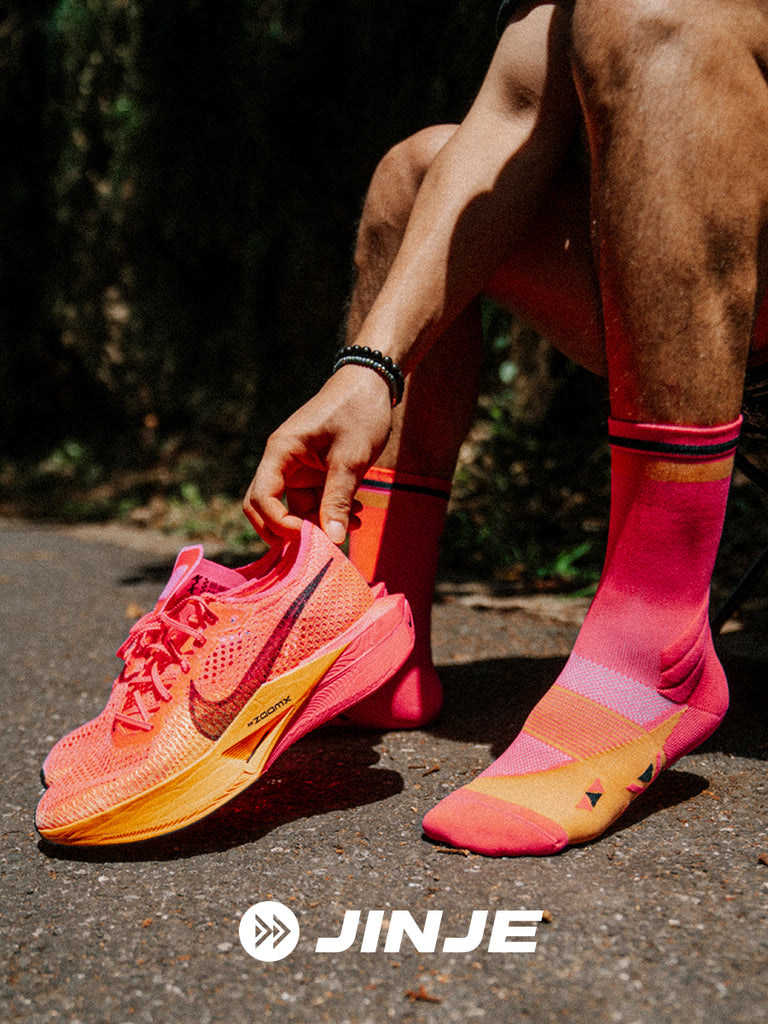 Professional marathon running socks