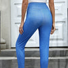 Ladies' Fashionable Solid Color Cross Waist Waist, Waist Cinching, Hip Lifting, Elastic Slimming, Versatile High Waist Tight Pants