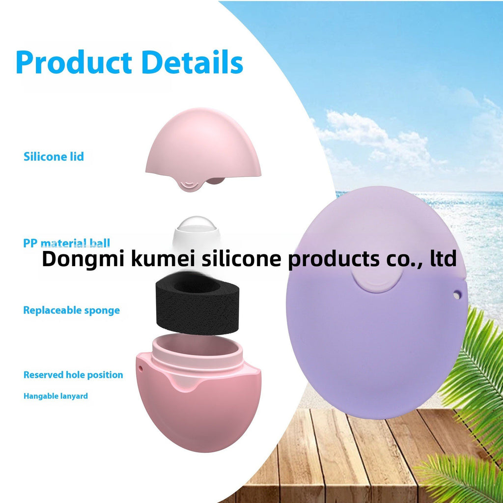 Detachable ball bearing silicone face cream applicator