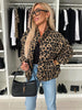 Spring And Autumn Vintage Leopard Print Jacket Coat For Women
