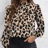Women's New Long Sleeved Leopard Print Casual Vacation Fashion Top