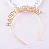 Happy birthday headband HappyBirthday flash diamond letter headband adult funny party hair accessories for women