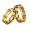 Zirconia diamond set stainless steel ring