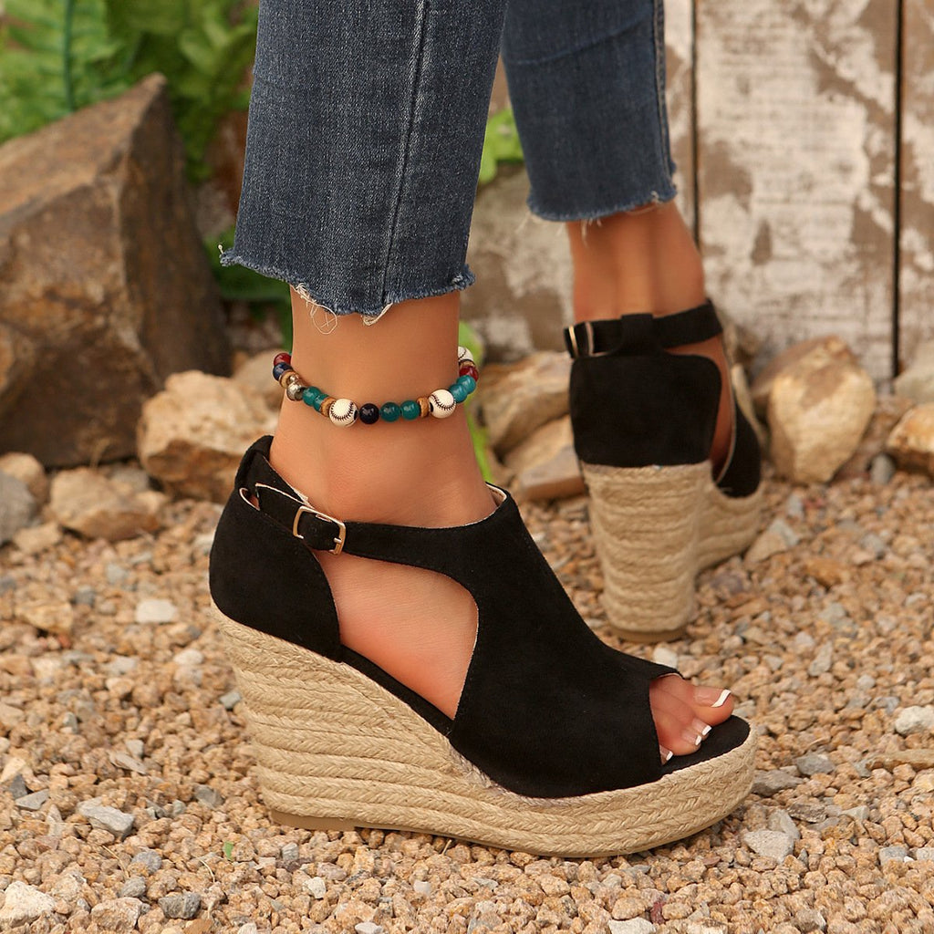 High-heeled fish-mouth sandals for women