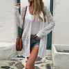 Hollow-out Long-sleeved Knitted Cardigan Sunscreen Indoor Warm Outside