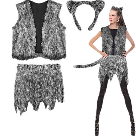 Wolf Ears Head Button Mask