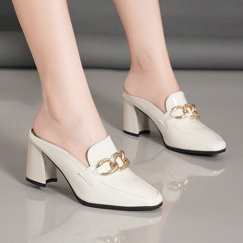 Lazy-toe Half Slippers for Women