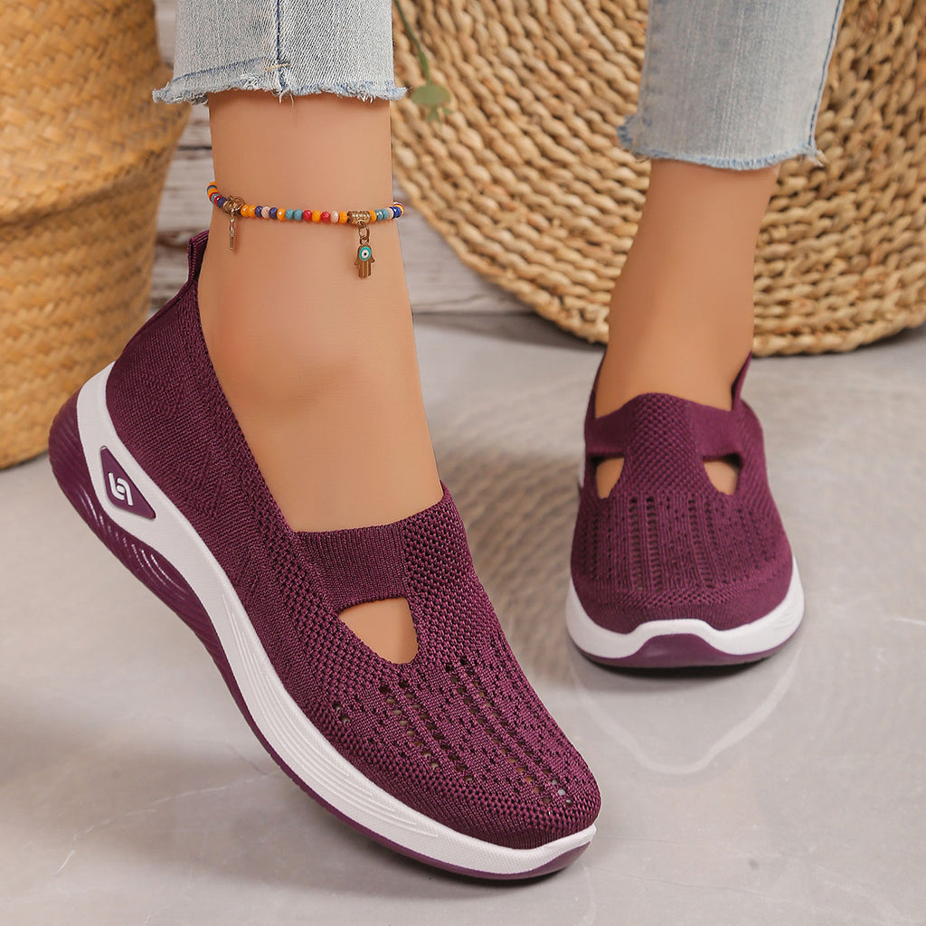 Large-size casual comfortable women's leather shoes