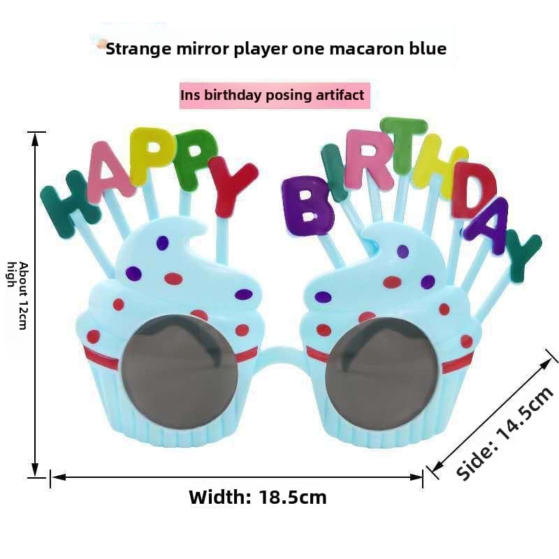 Bizarre creative party photography props, cake decorations, weekend props, Christmas birthday glasses