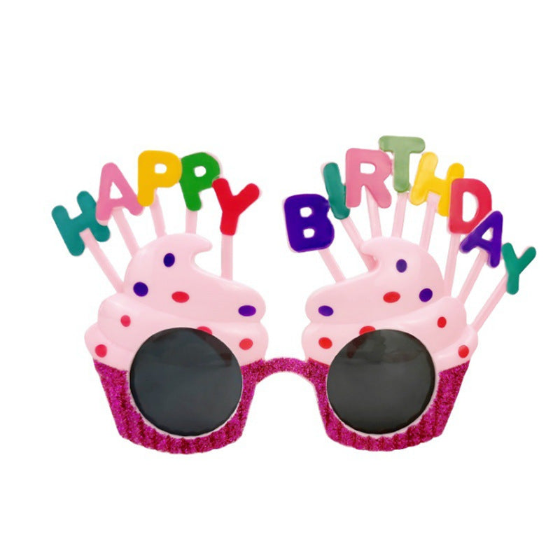 Bizarre creative party photography props, cake decorations, weekend props, Christmas birthday glasses