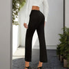 Women's Classic Solid Color Pants Versatile For Casual & Formal Wear
