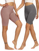 Women's Biker Shorts, 8-inch Summer Shorts, Soft And Elastic, Suitable To Wear Under Dresses, For Training, Running, Cycling And Yoga