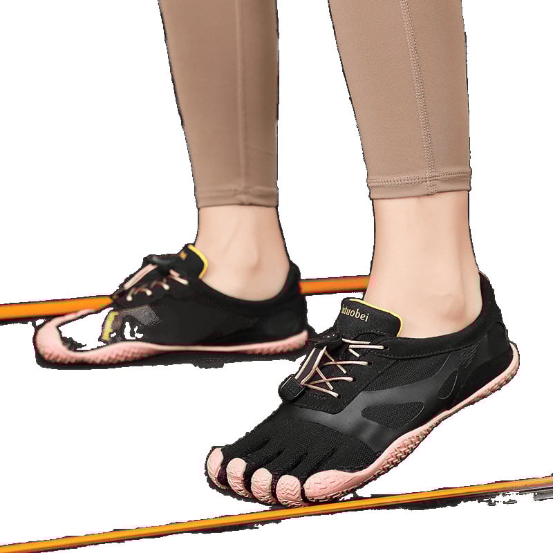 Five-finger shoes with soft soles for better grip
