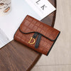 Crocodile-patterned embossed small wallet