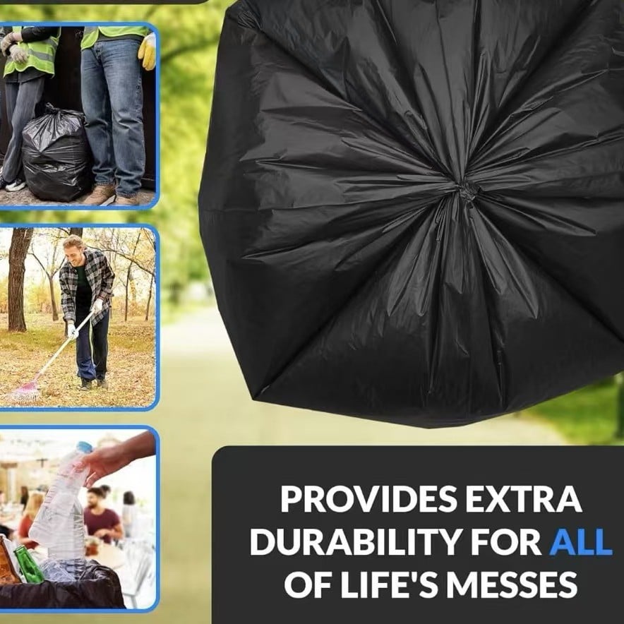 Flat-mouthed light-proof garbage bag