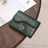 Crocodile-patterned embossed small wallet