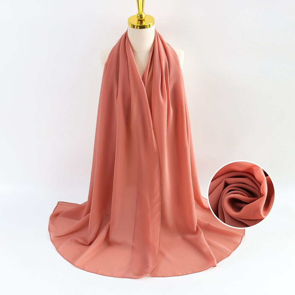 Elegant Pearl Chiffon Scarf for Women