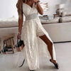 Women's Summer Elegant Lace Jumpsuit - V-Neck Sleeveless Romper With Intricate Detailing