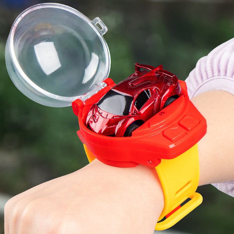 Mini remote control car USB charging cool light watch remote control car boy small gift children remote control car