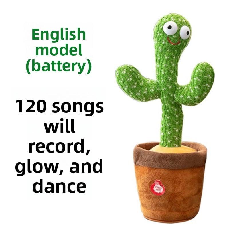 Dancing cactus sand sculpture, twisting electric plush toy, learning to speak, sing and glow