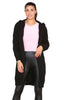 Knitted Cables Hooded Long Over Sized Cardigan