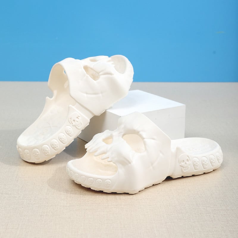 Summer Slip-on Slippers Women's EVA Indoor Bathroom Non-Slip Fish Mouth Coconut Home Thick Bottom Soft Household Men's Sandals