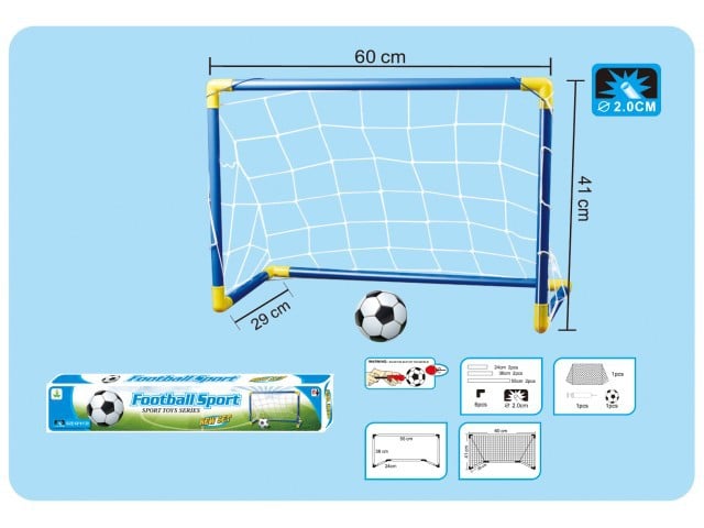 Kidsren's Plastic Football Goal Indoor and Outdoor Sports Toys Large Two-In-One Simple Portable Football Goal