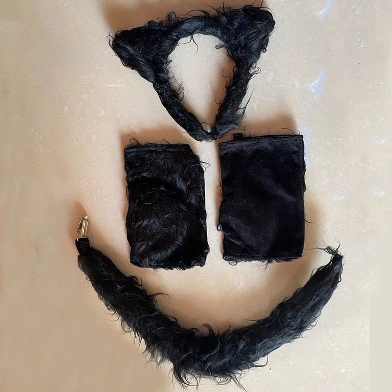 Wolf Ears Head Button Mask