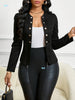 Office Ready Elegant Women's Solid Color Button Up Blazer