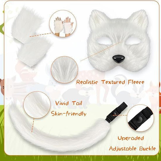 Wolf Ears Head Button Mask